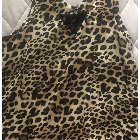 Women's Bobeau Plus Size Leopard Tank Blouse Top Cami Size 1X - Picture 6 of 12